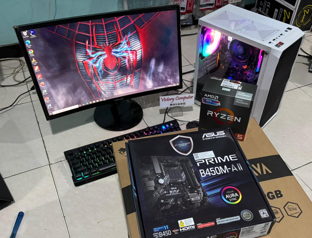 PC Ryzen 5-5600G Asus B450 3