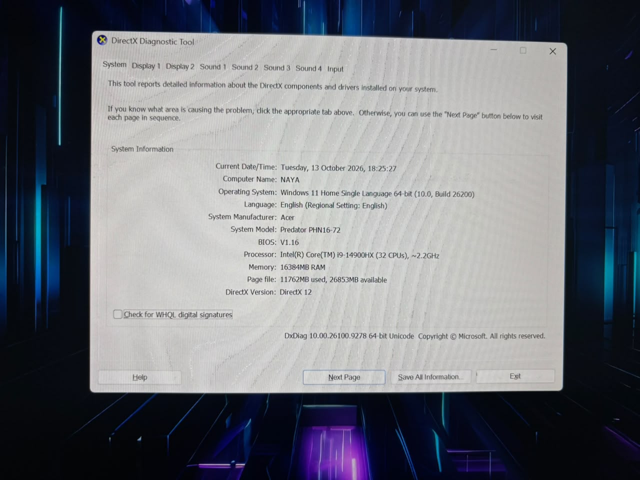 acer predator helios neo 16 6